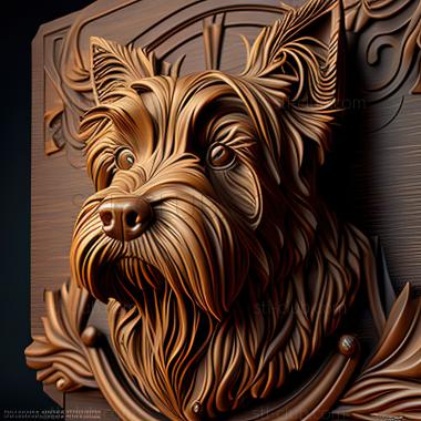 3D model st Medium Vendean Griffon dog (STL)